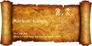 Márkus Kinga névjegykártya