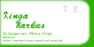 kinga markus business card